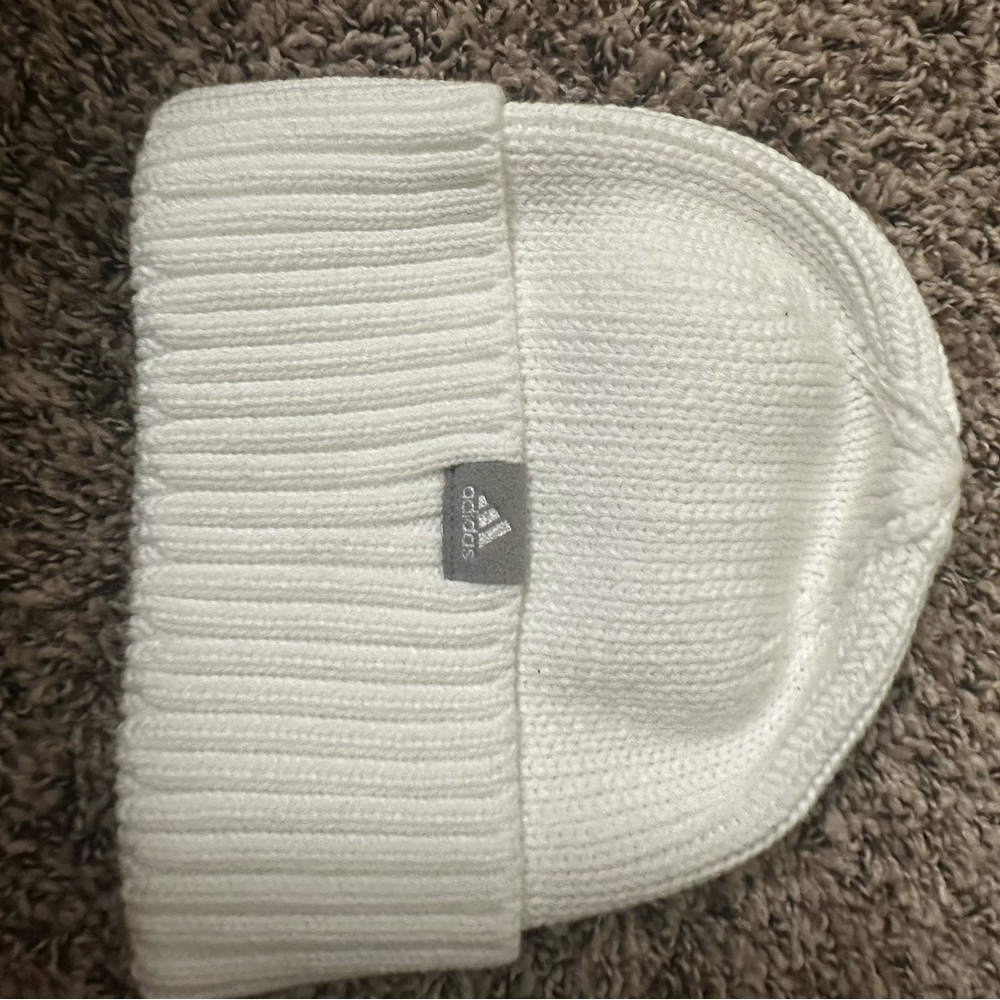 Adidas White Beanie